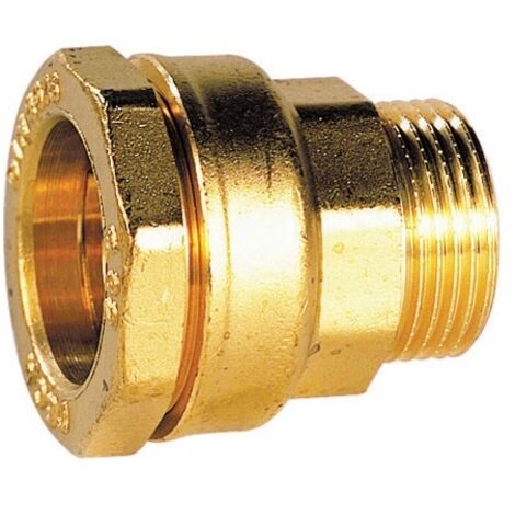 Raccord laiton mâle à filetage conique G 1" – Pour adduction eau potable – Écrou de serrage extra large – Compatible tubes acier – Ezfitt