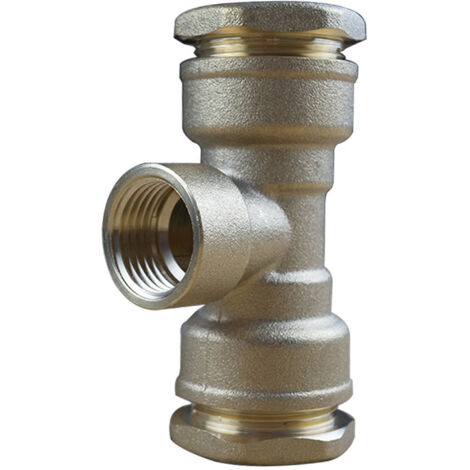 Raccord laiton pour tube PE - Arco - Té avec dérivation femelle - F 1/2' - Diamètre 20
