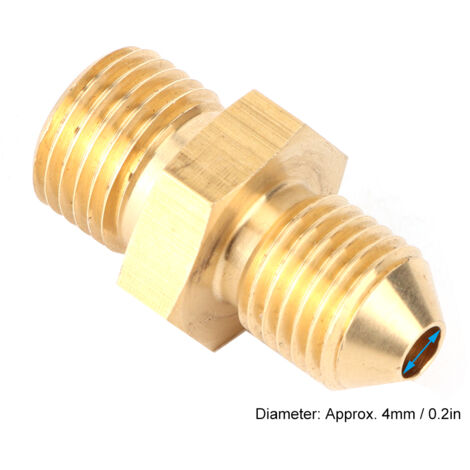 Raccord laiton UNF mâle vers AN4 1/2-20 mâle pour fluides (huile, eau, gaz) - perçage 4mm / 0.2in