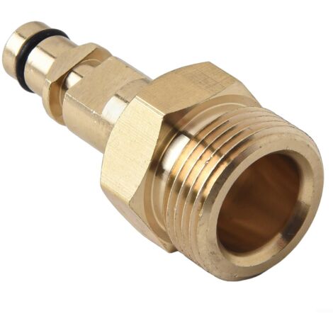 Raccord M22 pour nettoyeur haute pression en laiton à connexion rapide, adaptateur de tuyau mamelon pour tuyau de lave-linge Karcher