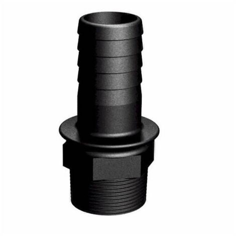 Raccord mâle 1' cannelé droit Ø25mm – Polypropylène chargé fibre de verre – Rigidité élevée – Connexion solide pour installations – CPP