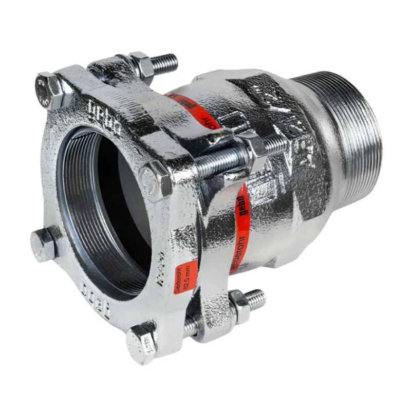 Raccord à bride 4' (102x114) mâle tube acier noir 108 mm extérieur