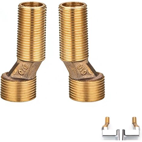 Raccord Mâle en Laiton pour Bain Douche avec Bras Pivotant Réglable et Réducteur Excentré - Ajustement de l’Espacement du Mitigeur 1/2 à 3/4 Pouces, Anti-Corrosion Facile Installer