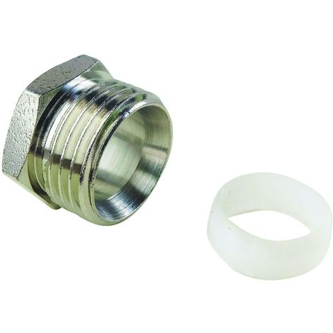 BLANC HABITAT Raccord pour tube cuivre de 14 - M15/21