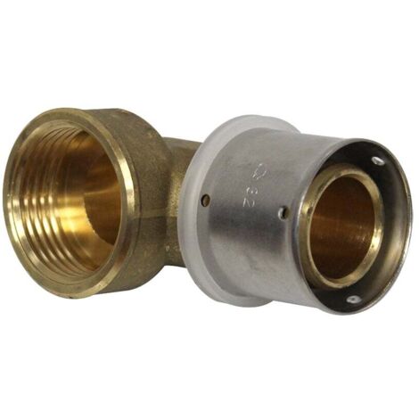 Raccord multicouche à sertir coude femelle (26/34) 1" - Ø32x3,0 - MULTIPEX