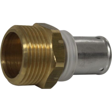 Raccord multicouche à sertir droit mâle (20/27) 3/4" - Ø16x2,0 - MULTIPEX