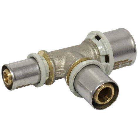 Raccord multicouche à sertir TH - Té inégal Ø26x3,0 - Ø20x2,0 - Ø16x2,0 - Arcanaute