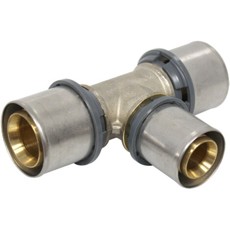 Raccord multicouche à sertir TH - Té inégal Ø32x3,0 - Ø26x3,0 - Ø32x3,0 - Arcanaute