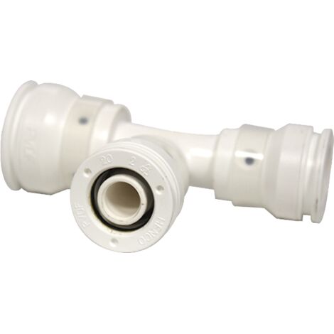Raccord multicouche push-fit Vision té inégal 26x3,0 - 20x2,0 - 20x2,0