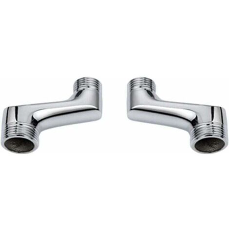 Raccord mural contre-coudé pour douche en laiton massif – 1/2″ à 3/4″, bras pivotant réglable et excentré