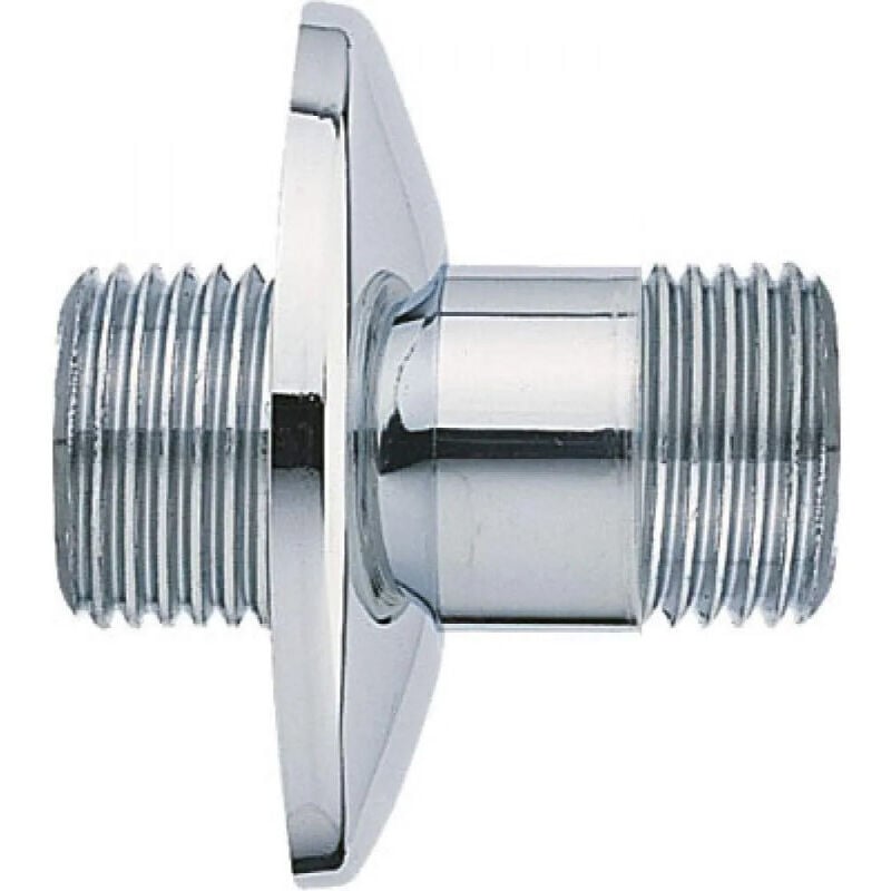 Raccord mural droit double mâle 15x21, la paire