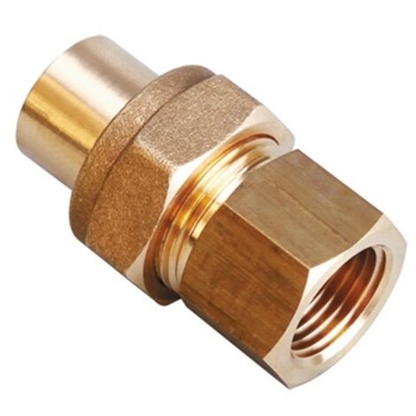 Raccord NF 3 pièces à visser femelle 2" (50/60) - à braser tube cuivre Ø54 - DN50 - Gurtner