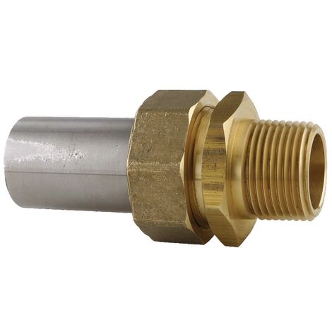 Raccord NF 3 pièces à visser mâle 1" (26/34) - à souder tube acier Ø33,7 - DN25 - 5 bar - Gurtner