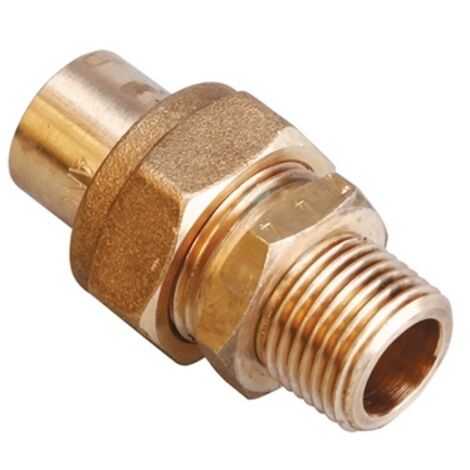 Raccord NF 3 pièces à visser mâle 2" (50/60) - à braser cuivre Ø54 - DN50 - 5 bar - Gurtner