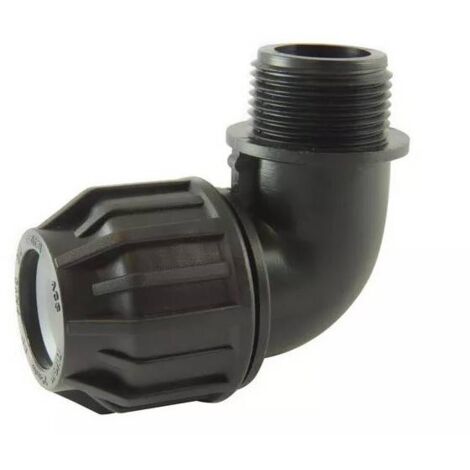 Raccord PE compression - Adaptateur coudé à 90° mâle PE Compression Codital Ø40-1''1/2 de Codital