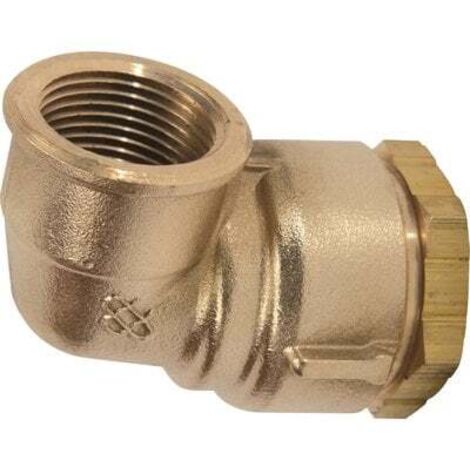 Raccord PE coudé 90 degrés à serrage - F 1'1/4 - Diamètre 40 mm - Rexuo - Huot