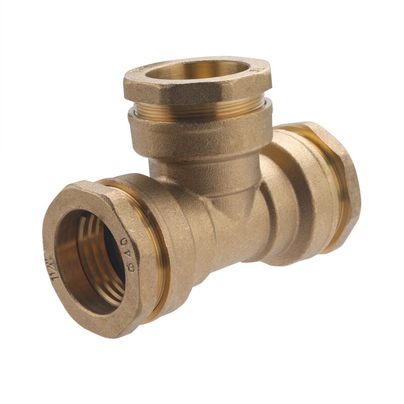 Noyon&thiebault - Té égal laiton pour tuyau polyéthylène Ø40