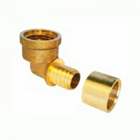 Raccord PER à glissement - Coude femelle - Diam 16mm - Filetage 15x21