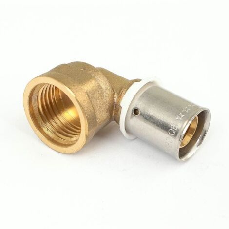 Raccord PER à sertir - Coude femelle - Diam 16mm - Filetage 15x21