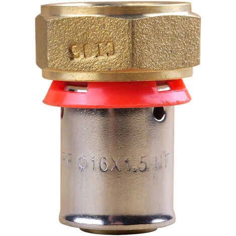 Raccord PER à sertir femelle écrou fixe 1/2" (15/21) Tube Ø16 - IBP Bänninger