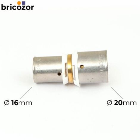 Raccord PER à sertir - Union réduite - diamètre 16/20 mm