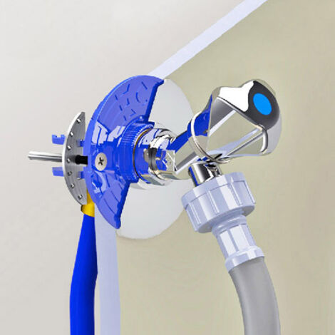 Module de raccordement robinetterie machine à laver – Raccords coudés femelle 15/21 NF – Installation tube P.E.R Ø16 – Compatible plaque de plâtre 9,5 à 25 mm – Fixoconnect - 303510210