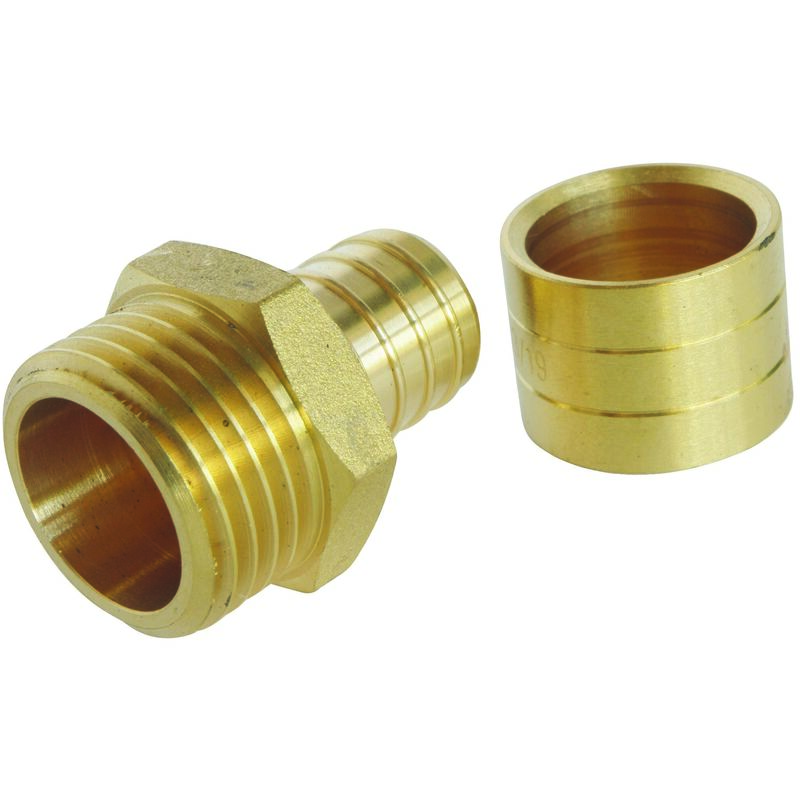 Raccord droit à glissement pour tube per Ø16 - Mâle 15/21 par lot de 10