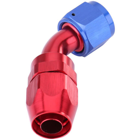 Raccord pivotant AN10 pour durite d'alimentation carburant, adaptateur pour refroidisseur d'huile, angle 45°, anodisé bleu et rouge