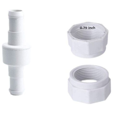 Raccord pivotant D20 et écrou D15 pour nettoyeur de piscine Polaris 280, 380 et 180