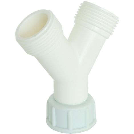 Raccord Plast 2 voies Y écr.tournant 20/27 - M20/27 pour tuyaux d'alimentation