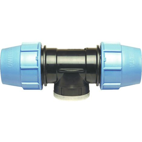 Raccord plastique Té Femelle 1"1/4 au centre pour tube PE Ø40 mm