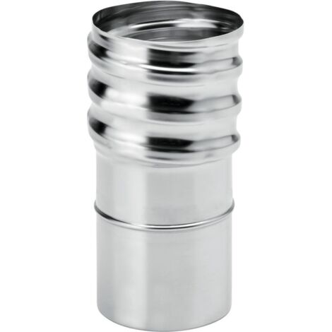 Raccord poêle-tubage inox 80M x 125-131 VISSER TOLERIE EMAILLERIE NANTAISE 123803