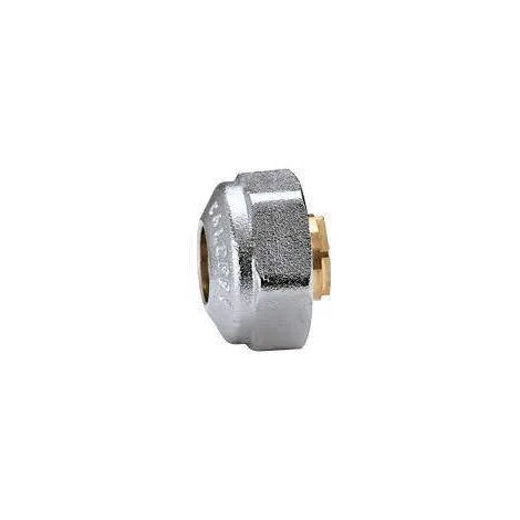 Raccord pour corps de robinet radiateur mâle et cuivre diamètre 15mm.