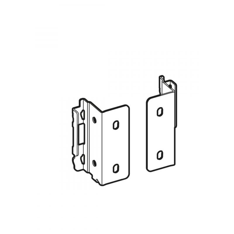 Raccord pour paroi arrière AvanTech you - Conditionnement Industrie - hauteur dos 139 mm - finition Argent Hettich