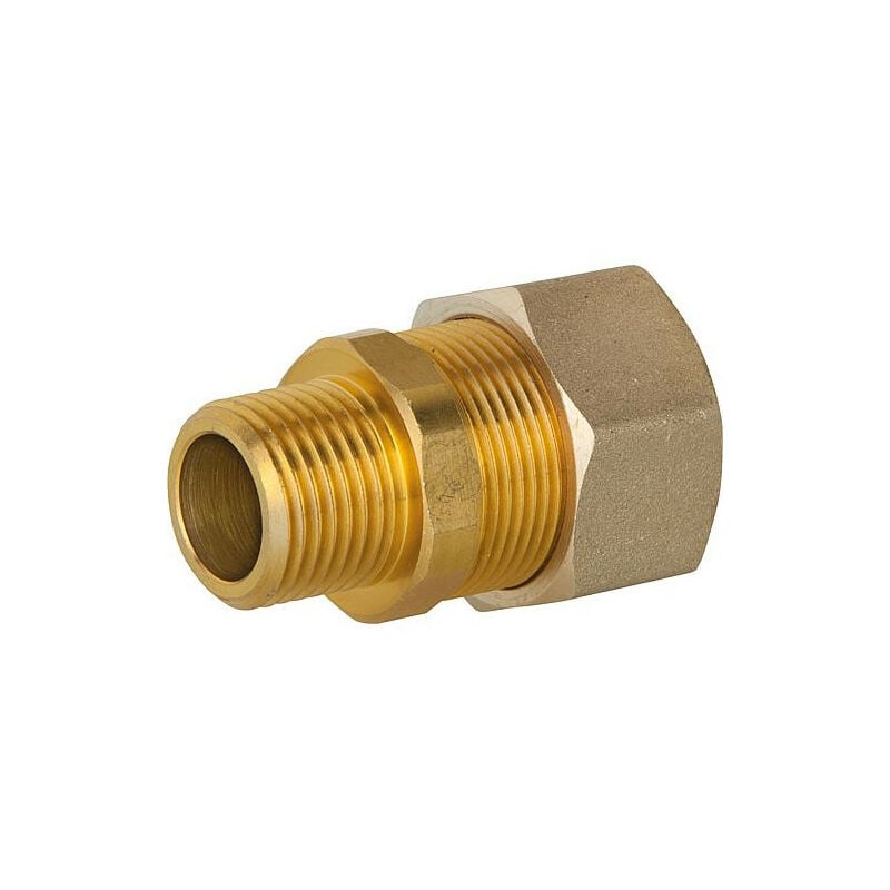 Raccord pour tube à spirale DN20 x 3/4' mâle, laiton, avec joint graphite haute t°