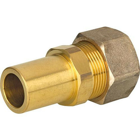 Raccord pour tube spirale DN32x22mm embout, laiton, avec joint graphite