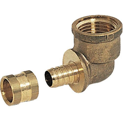 Raccord pour tubes P.E.R. Coude a glissement femelle DN 12 F 1/2