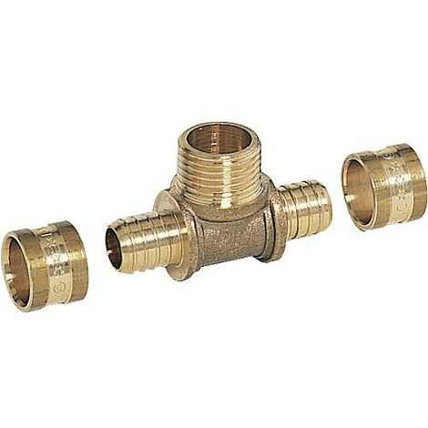 Raccord pour tubes P.E.R. Té a glissement male DN 16 M 1/2