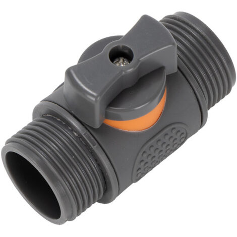 Raccord pour tuyau d'arrosage, vanne à bille à double filetage 3/4 pouce, compatible avec les robinets de lavage de voiture, 2 pièces