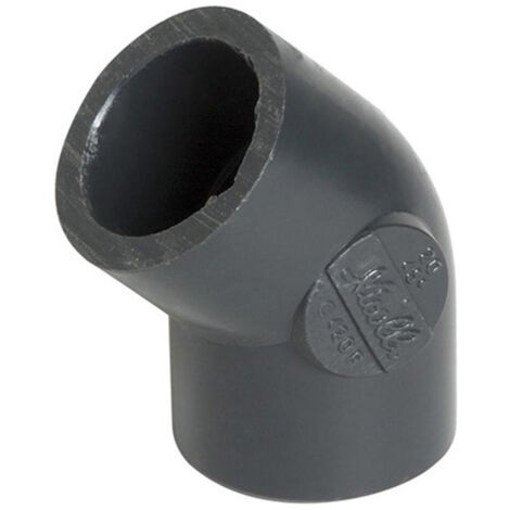 Raccord pression PVC Nicoll - Coude FF 45° Ø25 NF