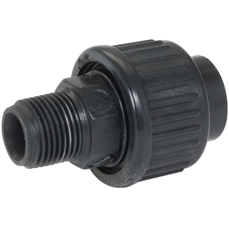 Nicoll - Raccord pression pvc Union 3 pièces Femelle Ø40 - Mâle 1'1/2 (40/49) à visser