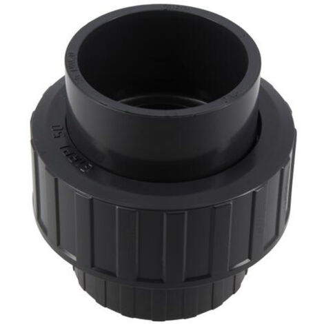 Raccord pression PVC Nicoll - Union 3 pièces Femelle Ø50 - Femelle 1"1/2 (40/49) à visser