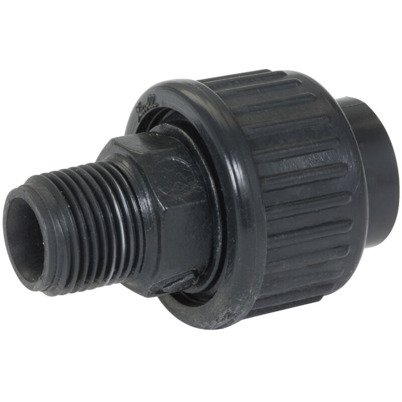 Nicoll - Raccord pression pvc Union 3 pièces Femelle Ø50 - Mâle 2' (50/60) à visser