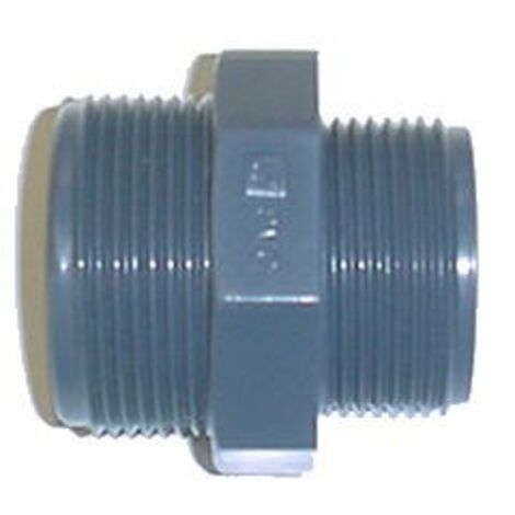Raccord d'évacuation PVC – Mamelon réduit à visser 2''-1''1/2 – Pression maximale 16 bars – Connexion étanche pour plomberie – Sorodist