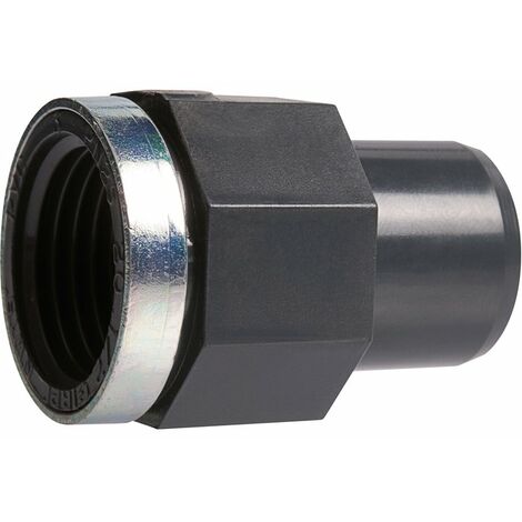 Raccord PVC pression noir droit - F 1' - diamètre 40 mm - Girpi