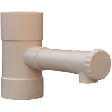 Jardibric - Raccord PVC vers récupérateur d'eau pour descente de gouttière - Récupérateur eaux de pluie à fixer sur gouttière - gris, diamètre 80 mm
