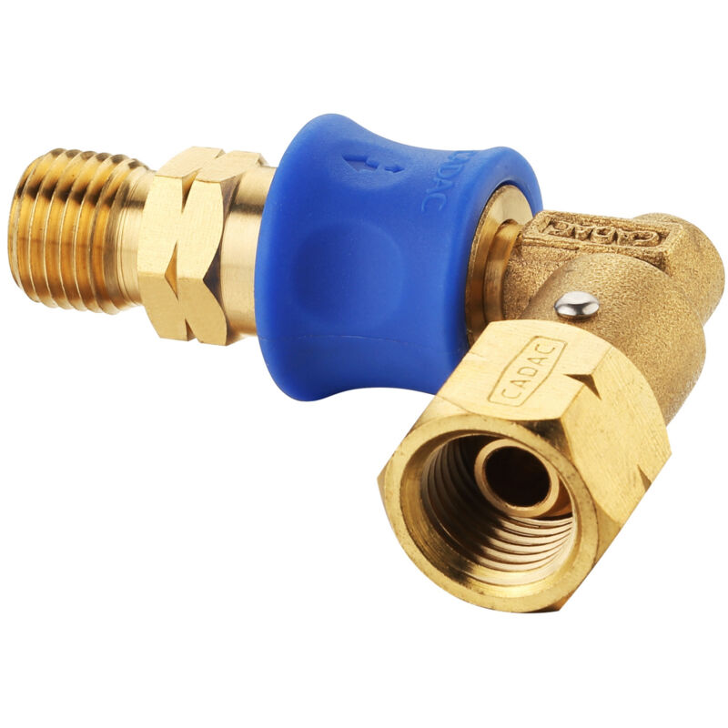 raccord gaz quick release coupling 8mm modèle coudé - CADAC