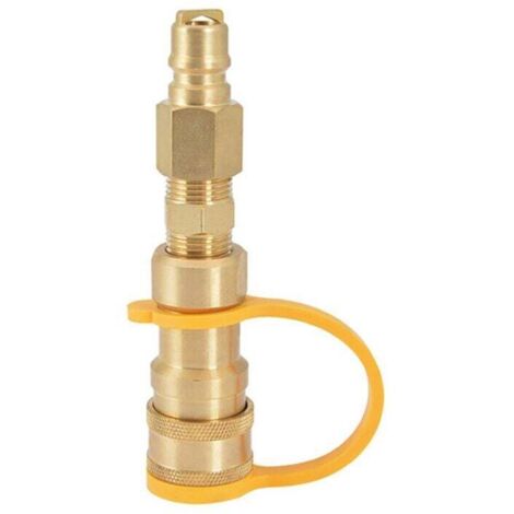 Raccord Rapide 3/8 Pouce Gaz Naturel Adaptateur Laiton Propane Déconnexion Tuyau GPL