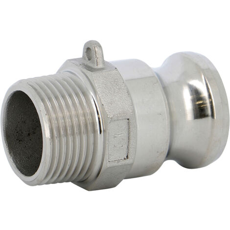 Raccord rapide à cames inox adaptateur mâle F - 1'' (26/34)