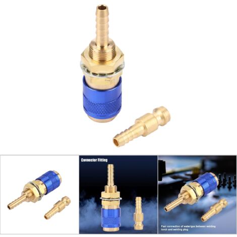 Raccord Rapide à Gaz M6 pour Torche de Soudage MIG/TIG, Connexion Bleue pour Équipement de Soudure